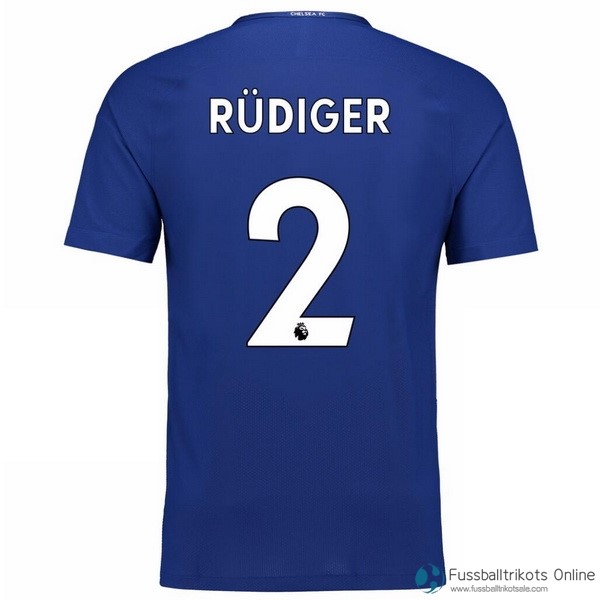 Chelsea Trikot Heim Rudiger 2017-18 Fussballtrikots Günstig